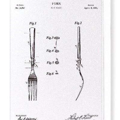 PATENT OF FORK 1884  Greeting Card