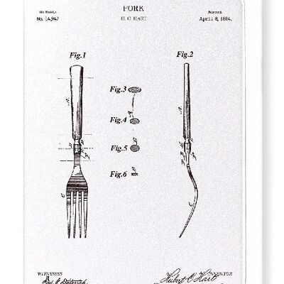 PATENT DER GABEL 1884 Grußkarte