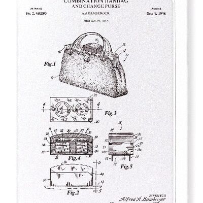 PATENT OF HANDBAG 1949  Greeting Card