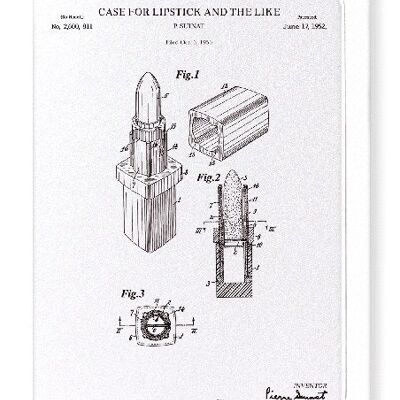 PATENT OF LIPSTICK CASE 1952  Greeting Card