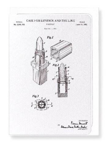 BREVET DE LIPSTICK CASE 1952 Carte de vœux 1