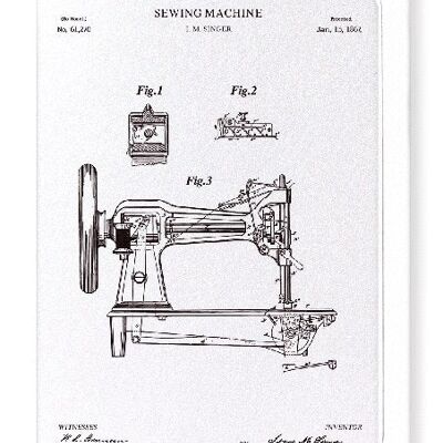 BREVETTO MACCHINA DA CUCIRE 1867 Biglietto d'auguri