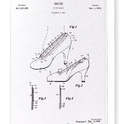 PATENT OF SHOE 1940  Greeting Card
