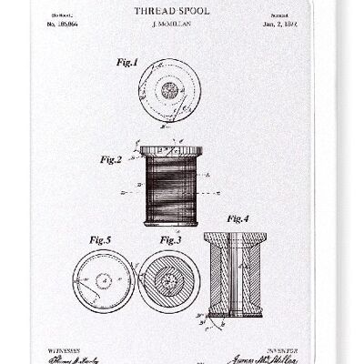 PATENT OF THREAD SPOOL 1877  Greeting Card