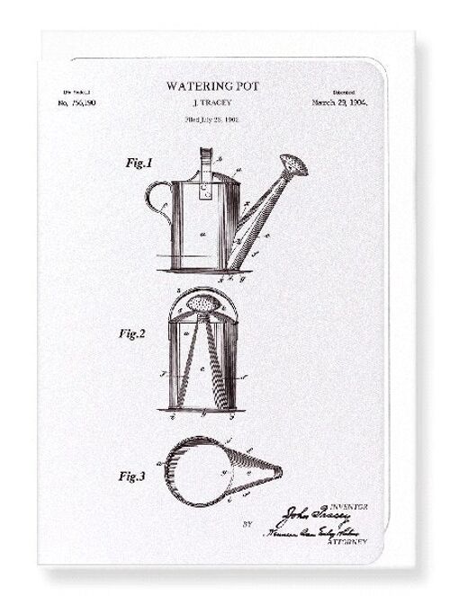 PATENT OF WATERING POT 1904  Greeting Card