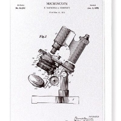 PATENT OF MICROSCOPE 1899  Greeting Card