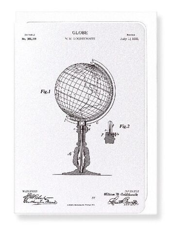 BREVET DU GLOBE 1888 Carte de vœux 1