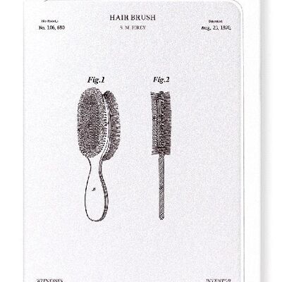 PATENT OF A HAIR BRUSH 1870  Greeting Card