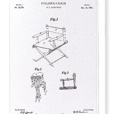 PATENT DES KLAPPSTUHLS 1862 Grußkarte