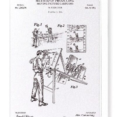 PATENT OF MOVING PICTURE CARTOONS 1917  Greeting Card