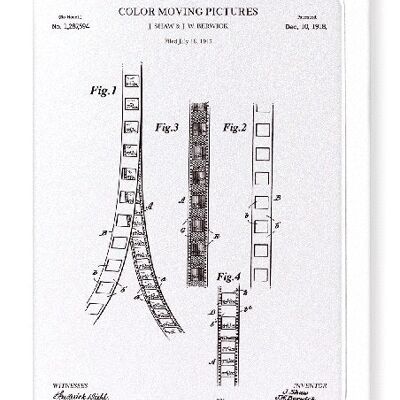 PATENT OF COLOUR MOVING PICTURES 1918  Greeting Card