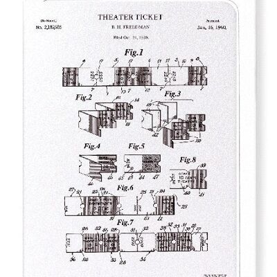 PATENT OF THEATRE TICKET 1940  Greeting Card