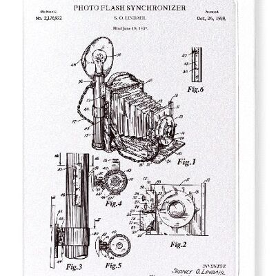 BREVETTO DI FOTO FLASH SINCRONIZZATORE 1939 Biglietto d'auguri