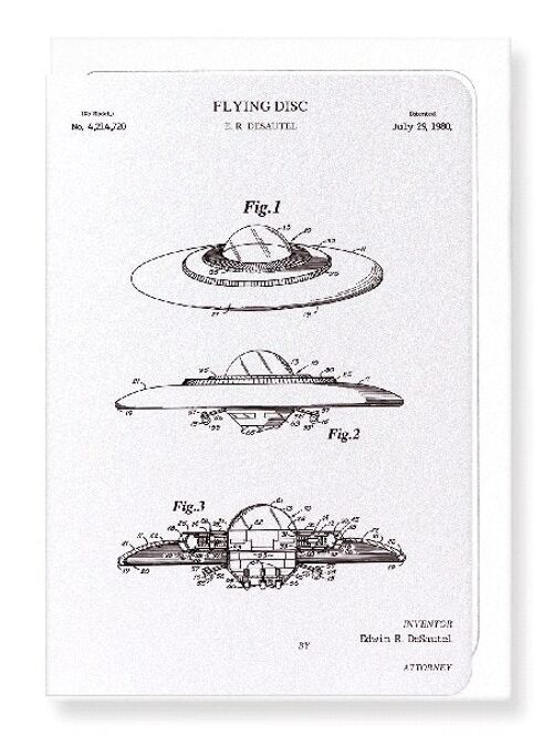 PATENT OF FLYING DISC 1980  Greeting Card