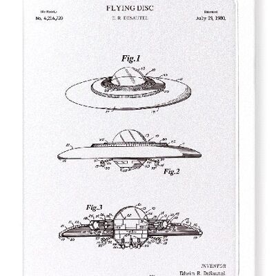 PATENT OF FLYING DISC 1980  Greeting Card