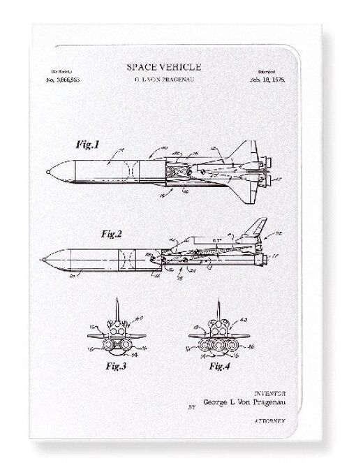 PATENT OF SPACE SHUTTLE 1975  Greeting Card