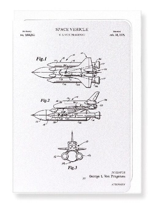 PATENT OF SPACE VEHICLE 1975  Greeting Card