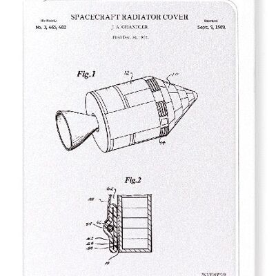 PATENT OF SPACECRAFT RADIATOR COVER 1969  Greeting Card