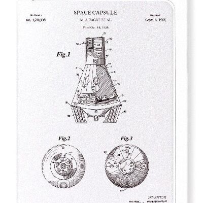 PATENT OF SPACE CAPSULE 1966  Greeting Card