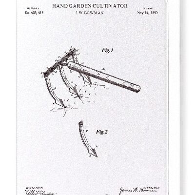 PATENT OF HAND GARDEN CULTIVATOR 1889  Greeting Card