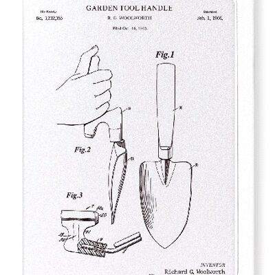 PATENT OF GARDEN TOOL HANDLE TROWEL 1966  Greeting Card