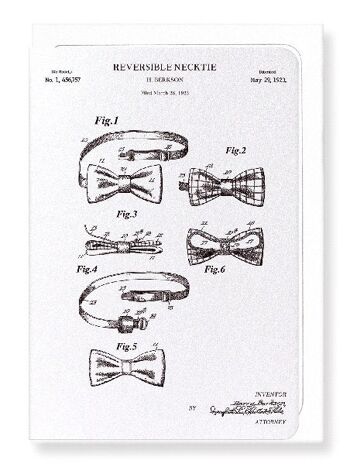 BREVET DE NOEUD PAPILLON RÉVERSIBLE 1923 Carte de vœux 1