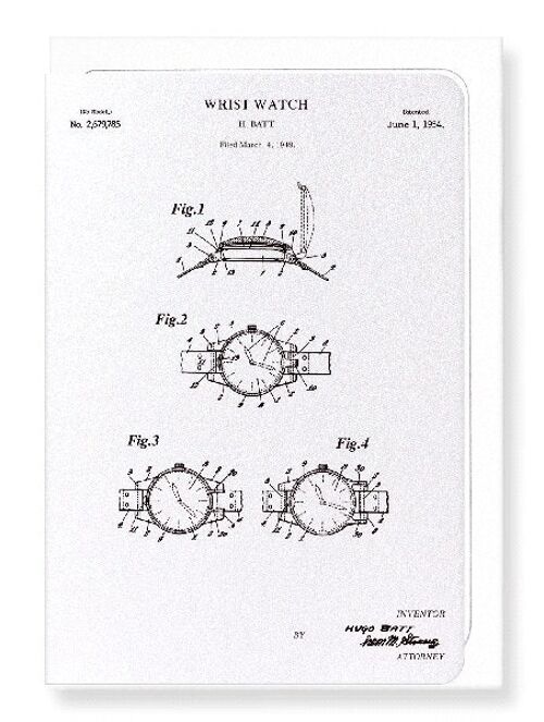 PATENT OF WRISTWATCH 1954  Greeting Card