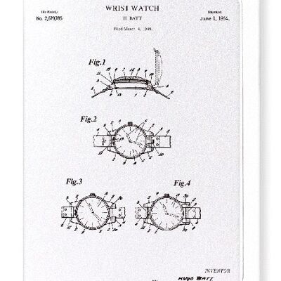 PATENT OF WRISTWATCH 1954  Greeting Card