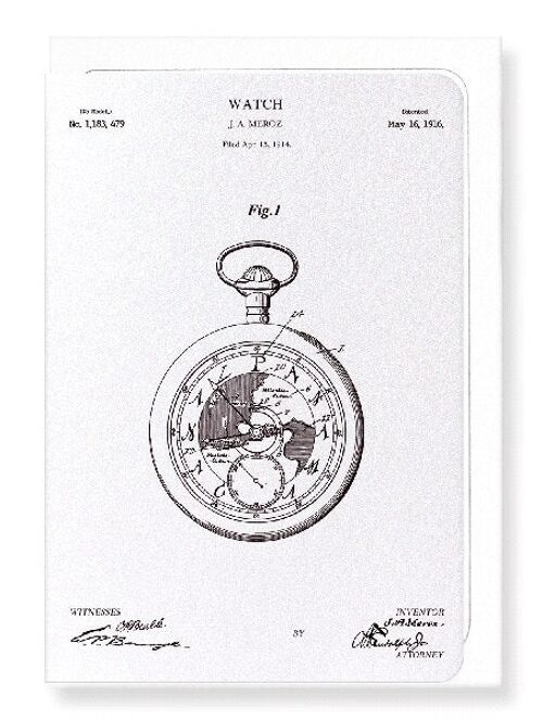 PATENT OF WATCH 1916  Greeting Card