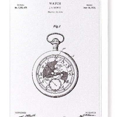 PATENT OF WATCH 1916  Greeting Card