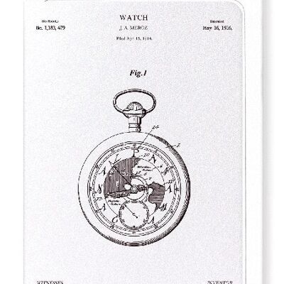 PATENT OF WATCH 1916  Greeting Card