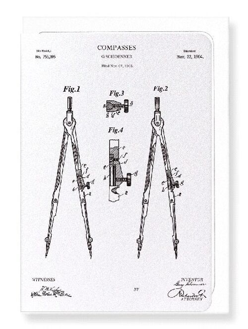 PATENT OF COMPASS 1904  Greeting Card