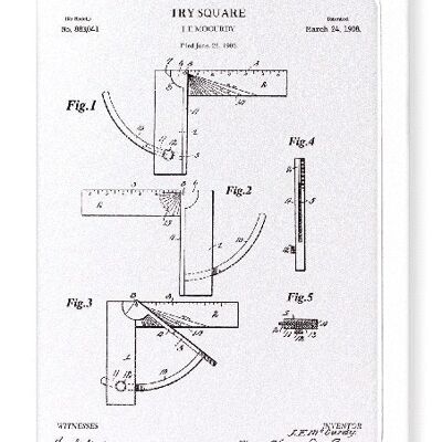 PATENT OF TRY SQUARE 1908  Greeting Card