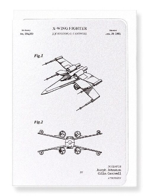 PATENT OF X-WING FIGHTER 1980  Greeting Card