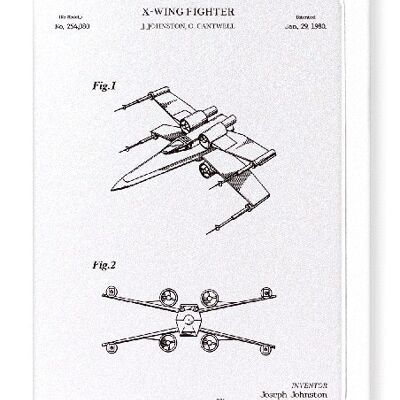 BREVETTO DI X-WING FIGHTER 1980 Biglietto d'auguri