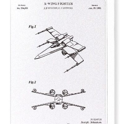 PATENT OF X-WING FIGHTER 1980  Greeting Card
