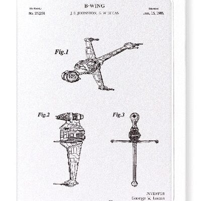 PATENT OF B-WING 1985  Greeting Card