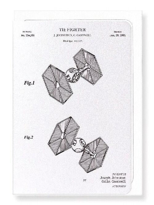 PATENT OF TIE FIGHTER 1980  Greeting Card