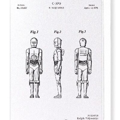 PATENT OF C-3PO 1979  Greeting Card