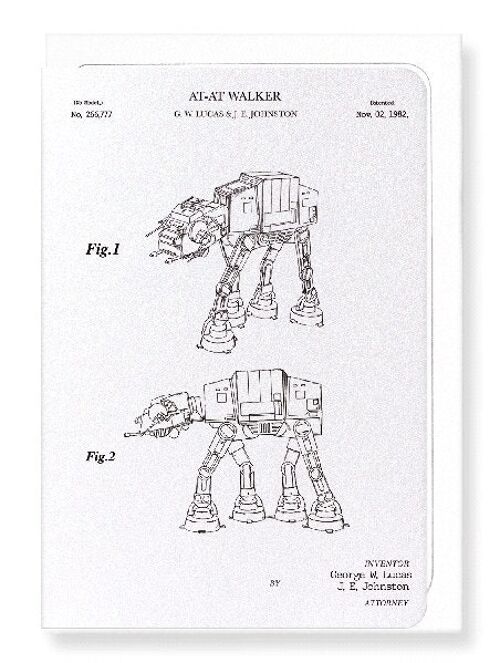 PATENT OF AT-AT WALKER 1982  Greeting Card