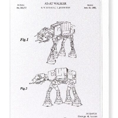 PATENTE DE AT-AT WALKER 1982 Tarjetas de felicitación