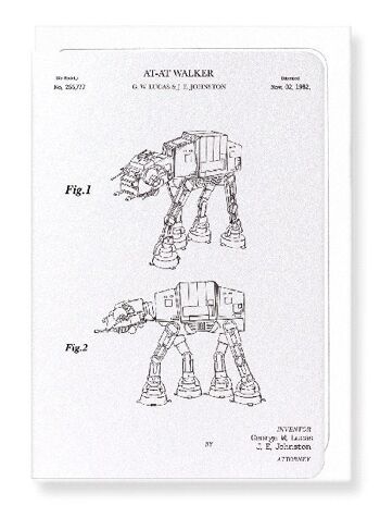 BREVET D'AT-AT WALKER 1982 Carte de vœux 1