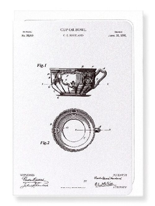 PATENT OF CUP OR BOWL 1898  Greeting Card
