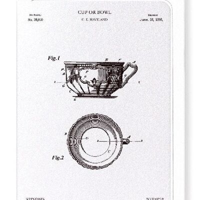 PATENT OF CUP OR BOWL 1898  Greeting Card