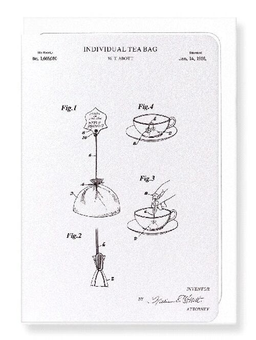 PATENT OF INDIVIDUAL TEA BAG 1928  Greeting Card