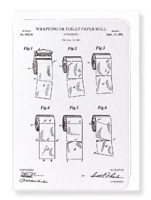 PATENT OF WRAPPING OR TOILET PAPER ROLL 1891  8xCards