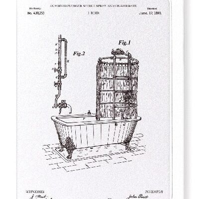 PATENT OF SHOWER BATH 1890  Greeting Card