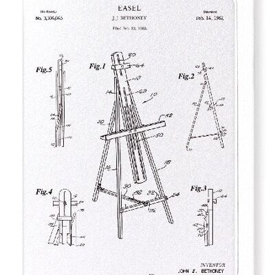 PATENT OF EASEL 1967  Greeting Card
