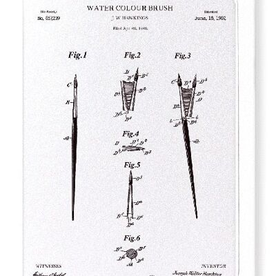 PATENT OF WATER COLOUR BRUSH 1907  Greeting Card