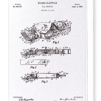 PATENT OF HAIR CLIPPER 1900  Greeting Card